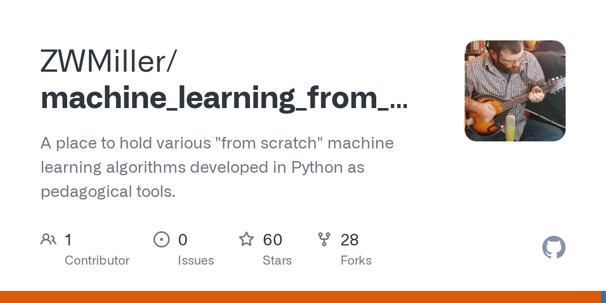 GitHub ZWMiller/machine_learning_from_scratch A place to hold