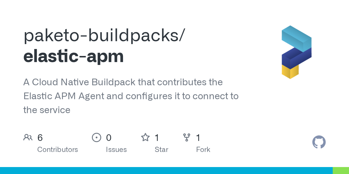 GitHub paketobuildpacks/elasticapm A Cloud Native Buildpack that