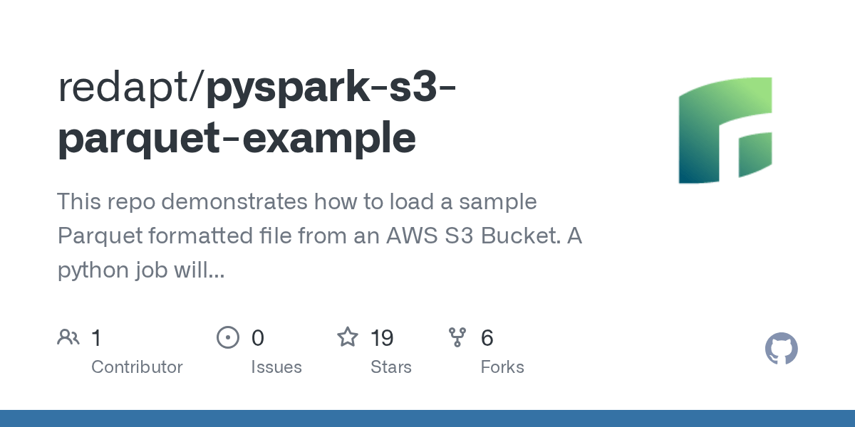 GitHub redapt/pysparks3parquetexample This repo demonstrates how