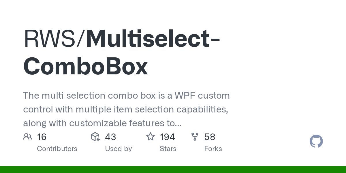 GitHub The multi selection combo box is a