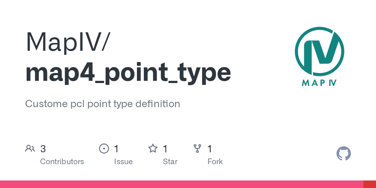 GitHub MapIV/map4_point_type Custome pcl point type definition