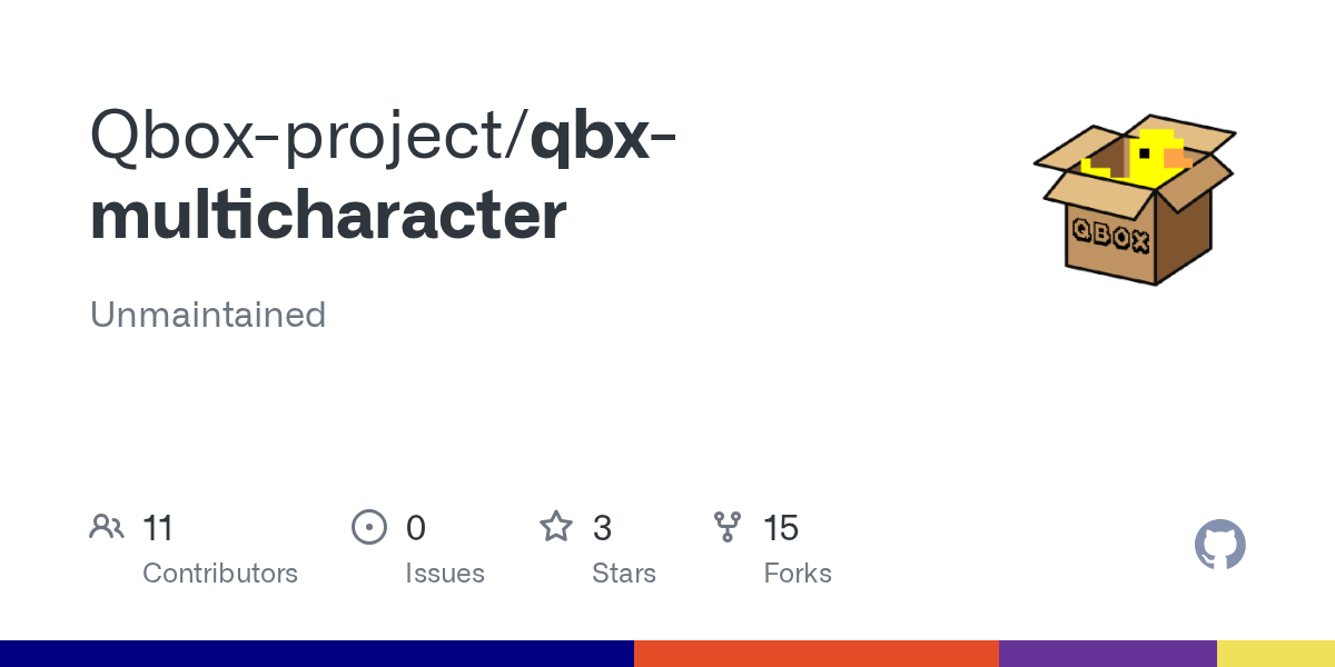 GitHub Qboxproject/qbxmulticharacter Unmaintained