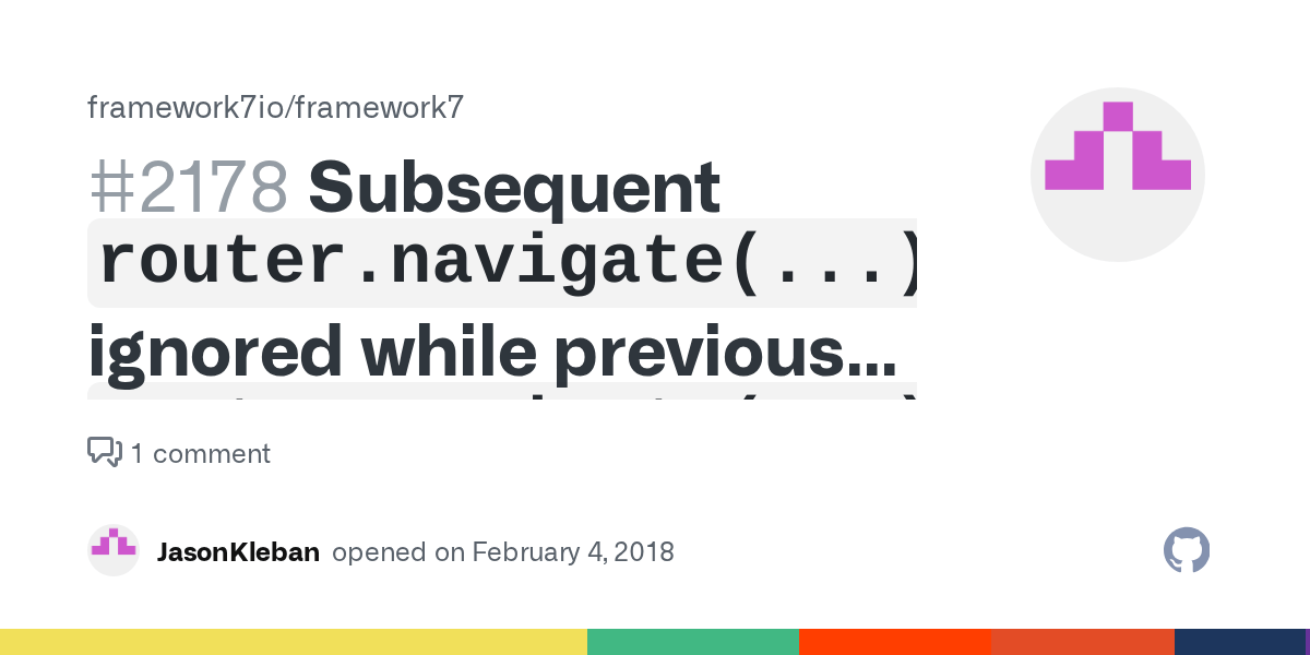 Subsequent `router.navigate(...)` ignored while previous `router