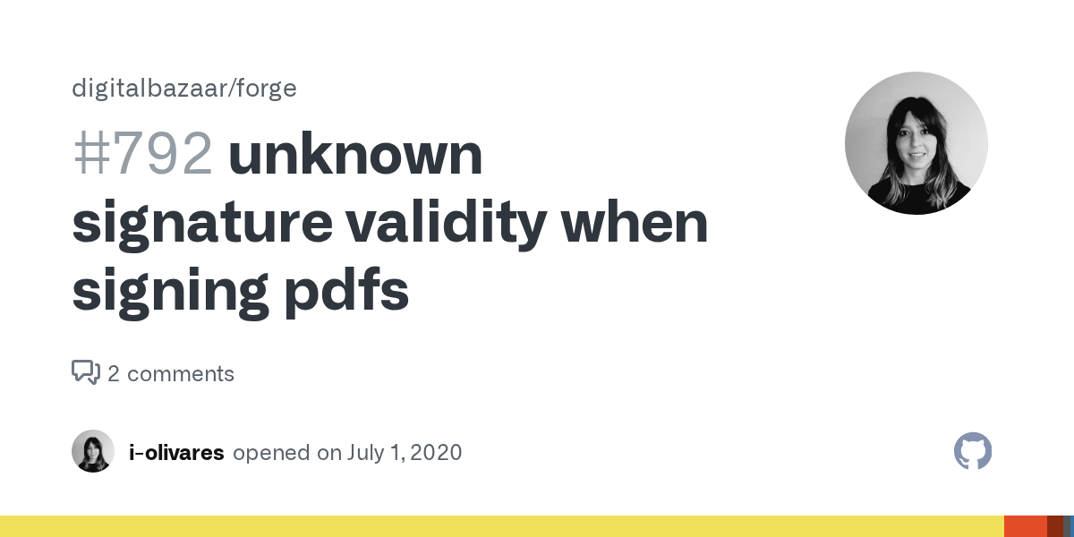 unknown signature validity when signing pdfs · Issue 792