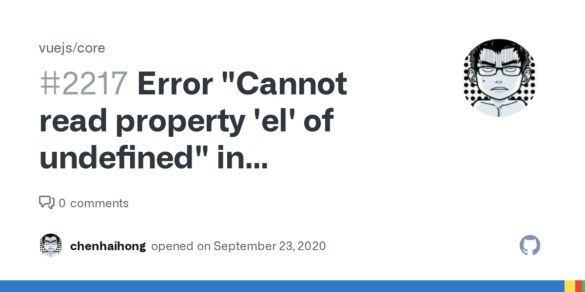 Error "Cannot read property 'el' of undefined" in production mode