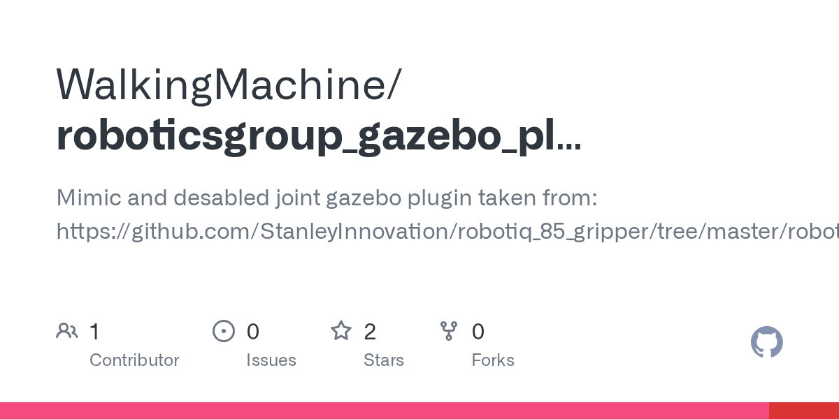 GitHub WalkingMachine/roboticsgroup_gazebo_plugins Mimic and