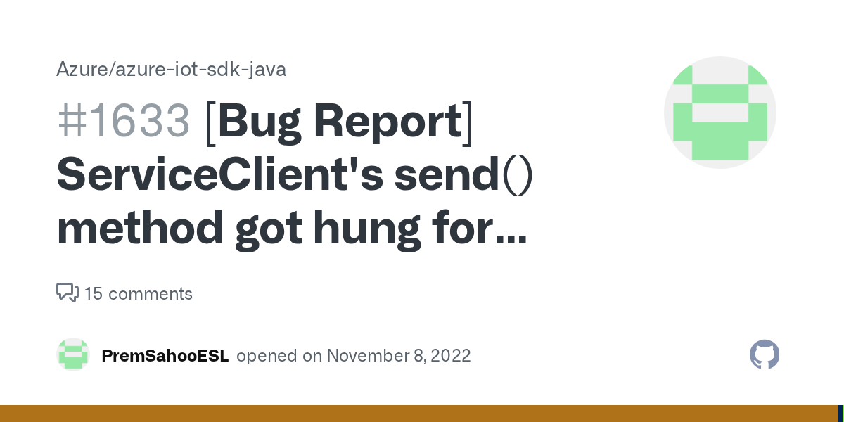 [Bug Report] ServiceClient's send() method got hung for more than 30