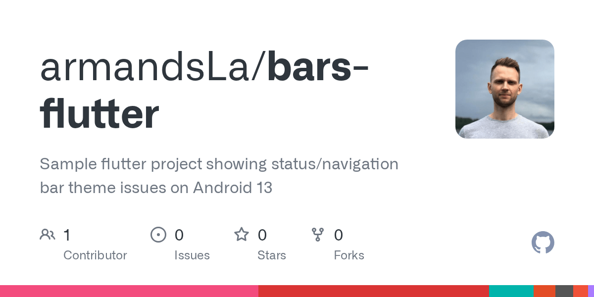 GitHub armandsLa/barsflutter Sample flutter project showing status