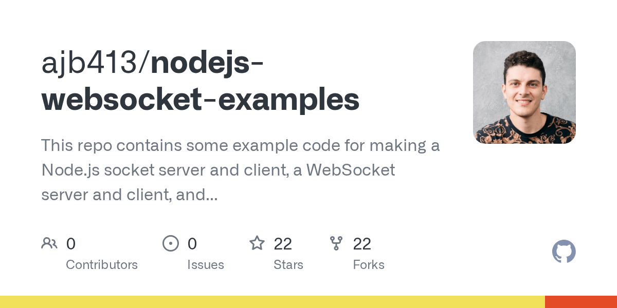 GitHub ajb413/nodejswebsocketexamples This repo contains some