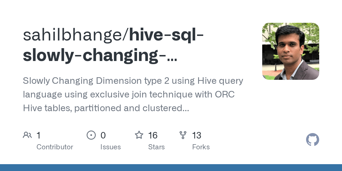 GitHub sahilbhange/hivesqlslowlychangingdimension Slowly