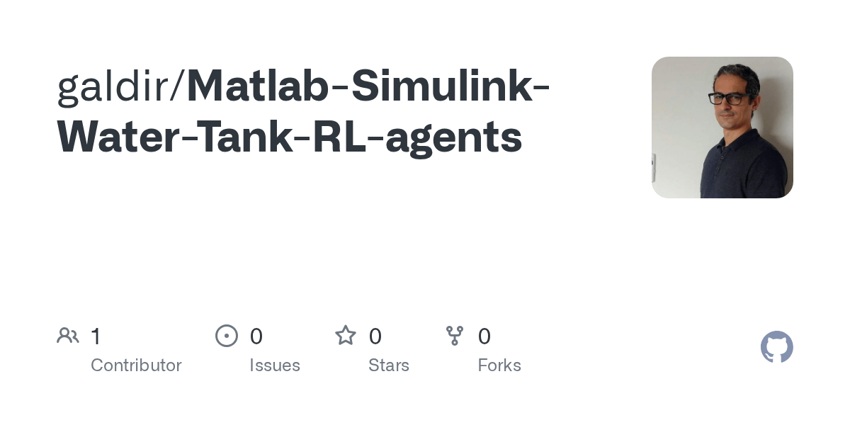 GitHub galdir/MatlabSimulinkWaterTankRLagents