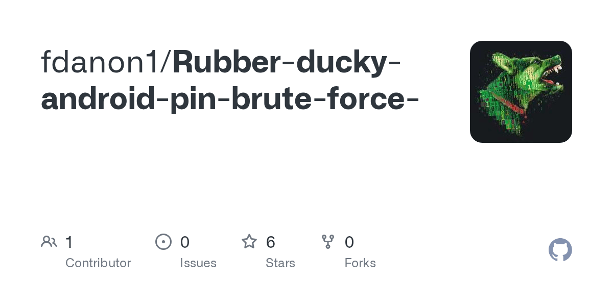 GitHub fdanon1/Rubberduckyandroidpinbruteforce