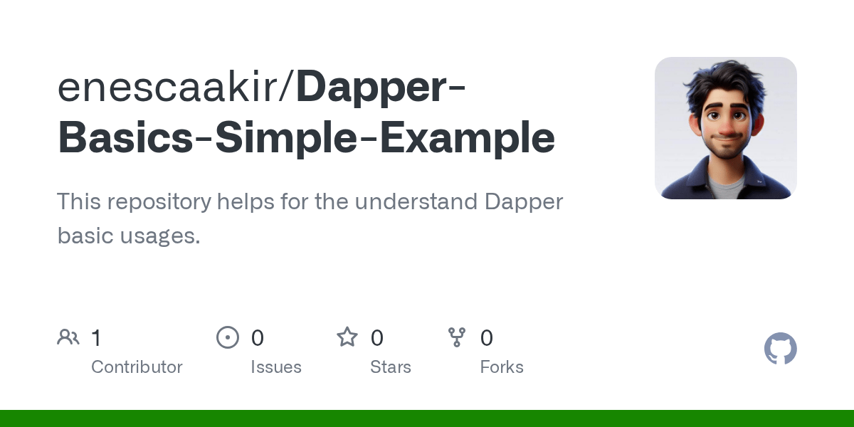 GitHub kuzudoli/DapperBasicsSimpleExample This repository helps