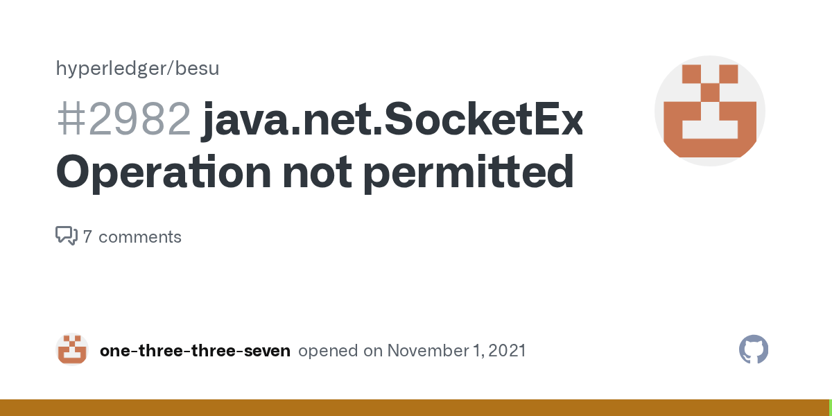 Operation not permitted · Issue 2982