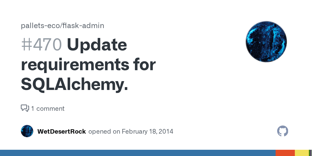 Update requirements for SQLAlchemy. · Issue 470 · flaskadmin/flask