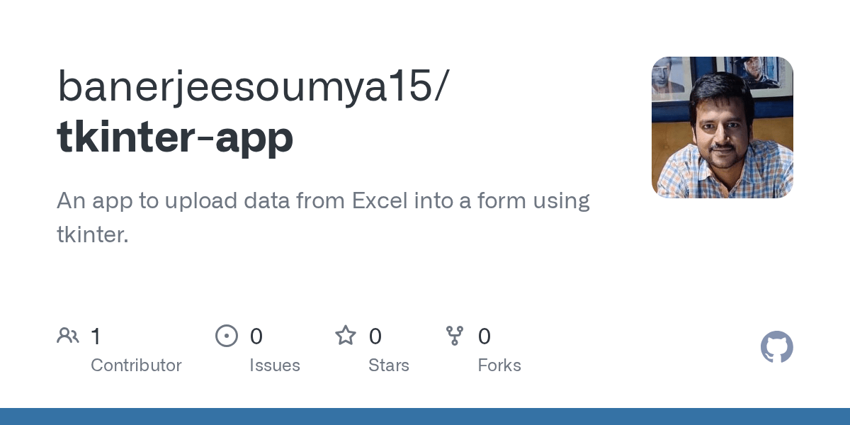 GitHub banerjeesoumya15/tkinterapp An app to upload data from Excel