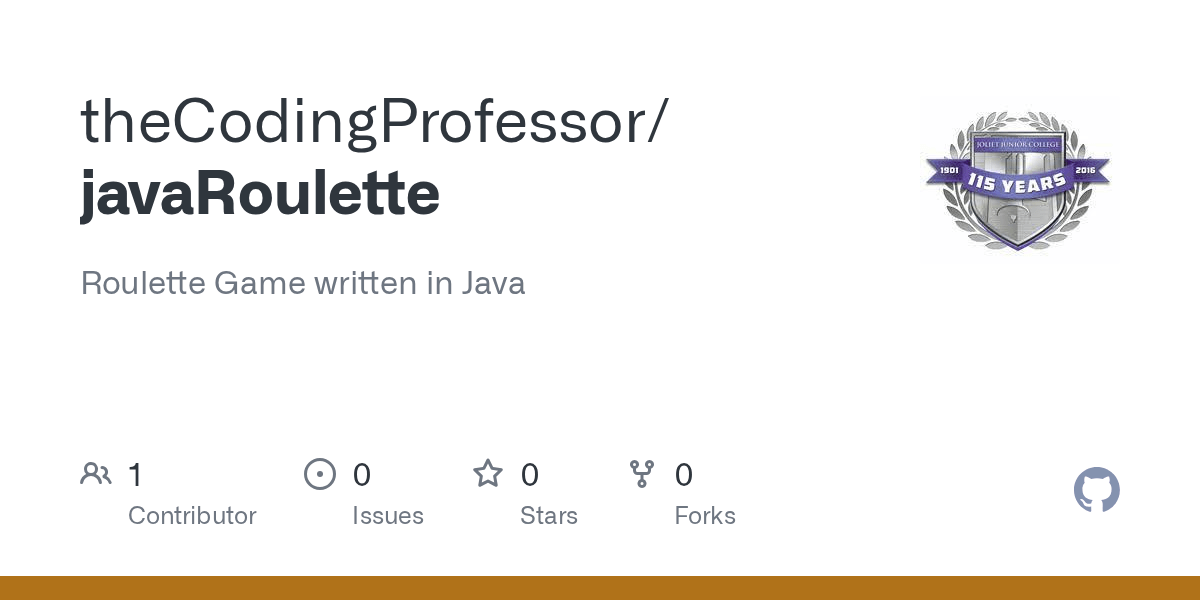 GitHub theCodingProfessor/javaRoulette Roulette Game written in Java