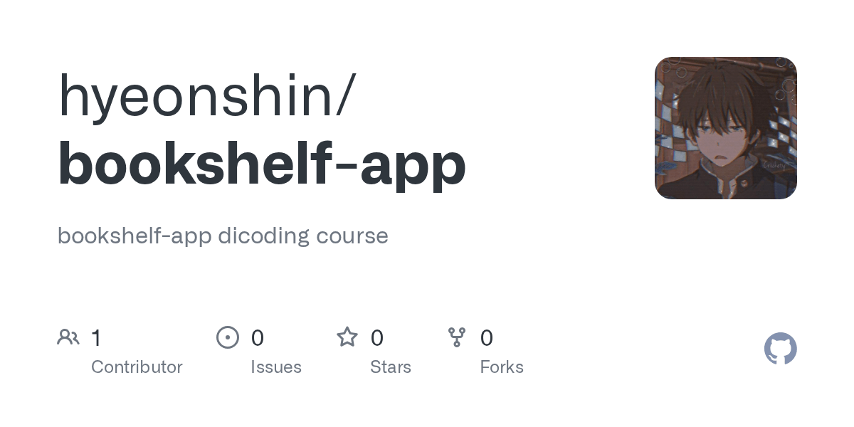 GitHub hyeonshin/bookshelfapp bookshelfapp dicoding course
