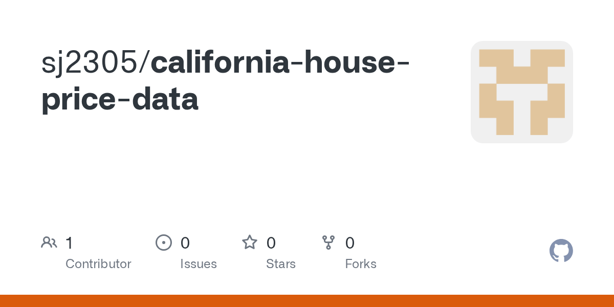 GitHub sj2305/californiahousepricedata