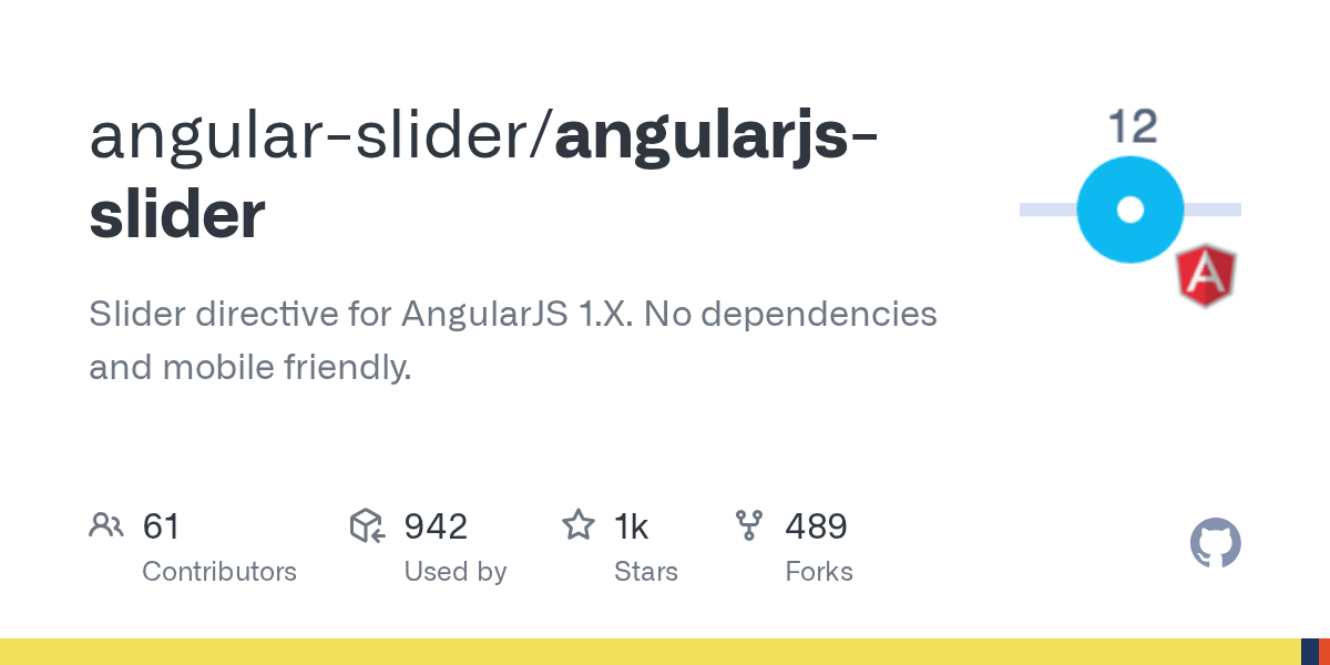 GitHub angularslider/angularjsslider Slider directive for