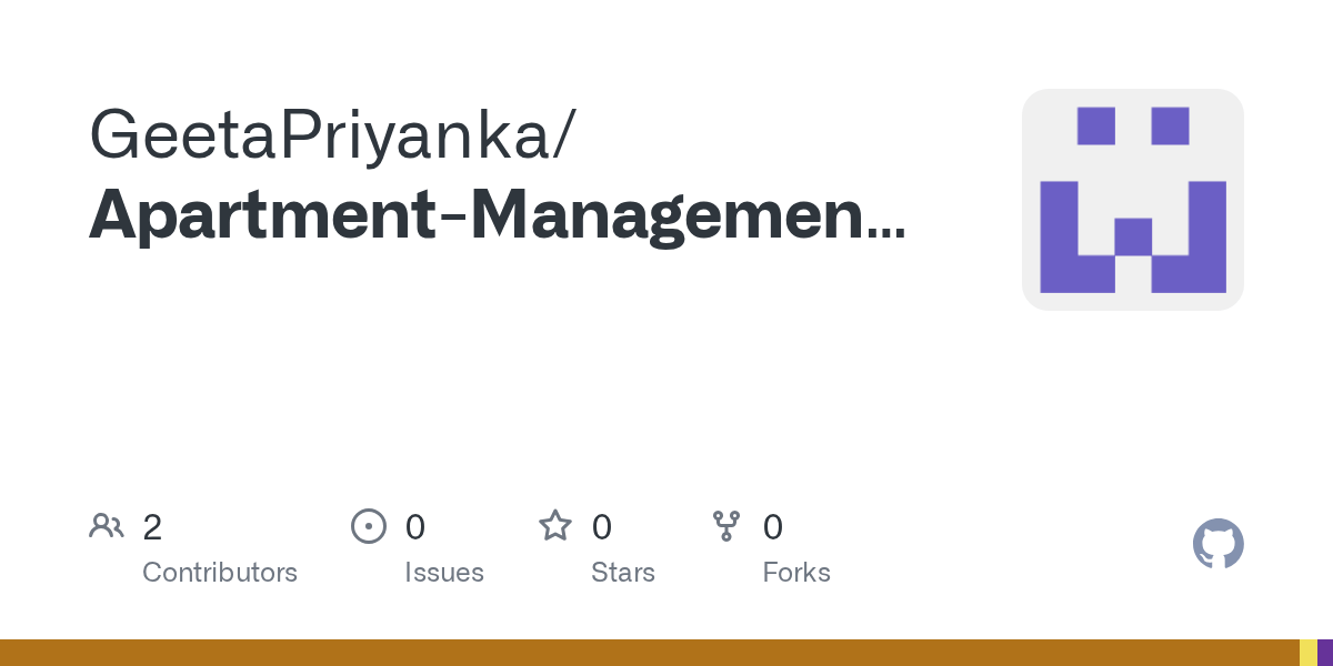 GitHub GeetaPriyanka/ApartmentManagementSystem