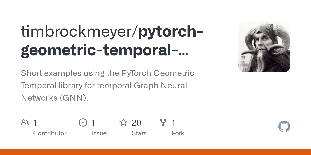 GitHub timbrockmeyer/pytorchgeometrictemporalexamples Short