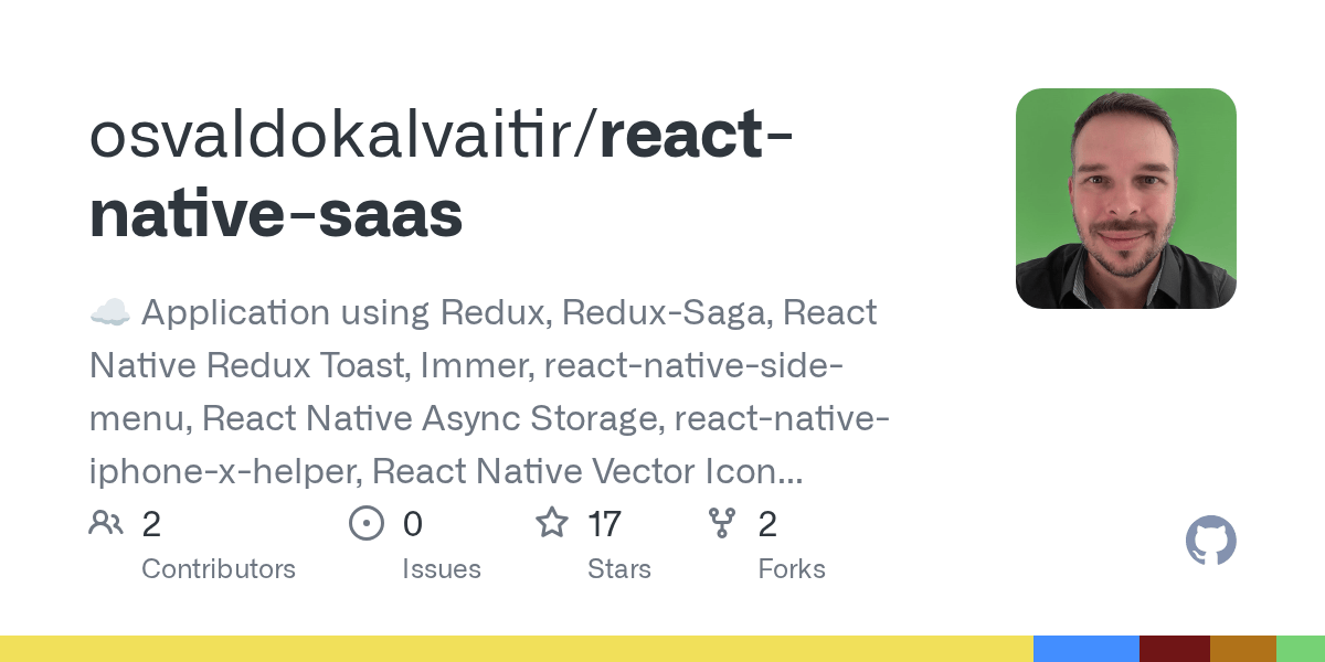 GitHub osvaldokalvaitir/reactnativesaas cloud Application using Redux, ReduxSaga, React