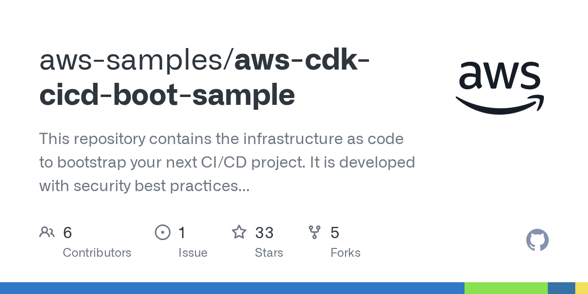 GitHub awssamples/awscdkcicdbootsample This repository contains