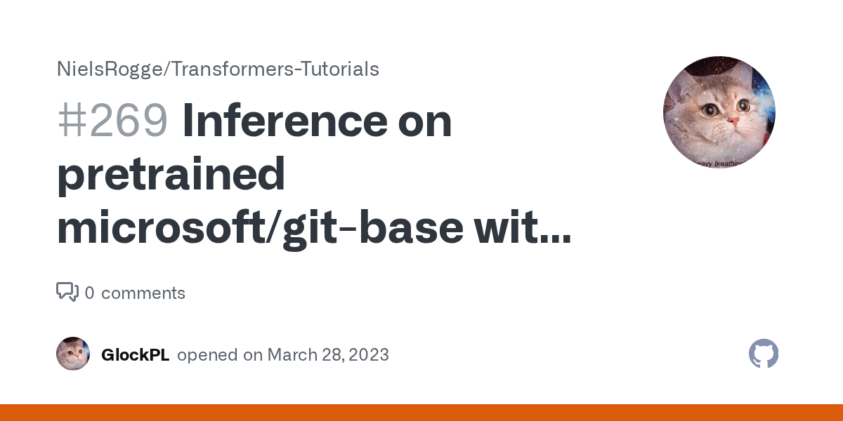 Inference on pretrained microsoft/gitbase with custom tokenizer