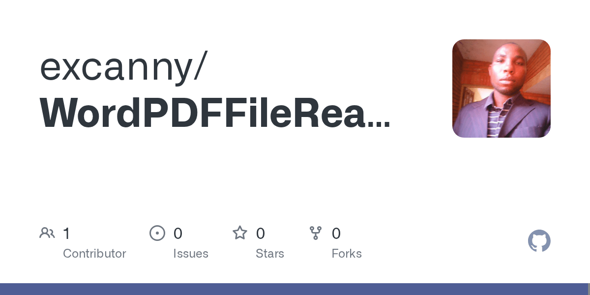 GitHub excanny/WordPDFFileReader