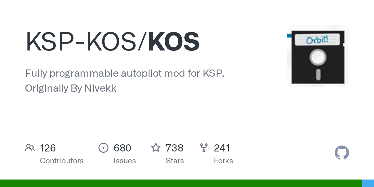 GitHub KSPKOS/KOS Fully programmable autopilot mod for KSP