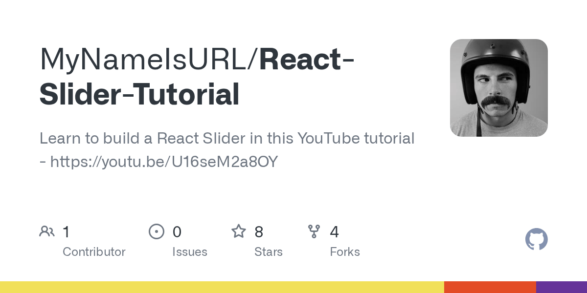 GitHub MyNameIsURL/ReactSliderTutorial Learn to build a React