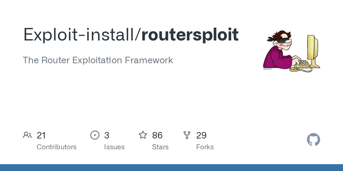 GitHub Exploitinstall/routersploit The Router Exploitation Framework