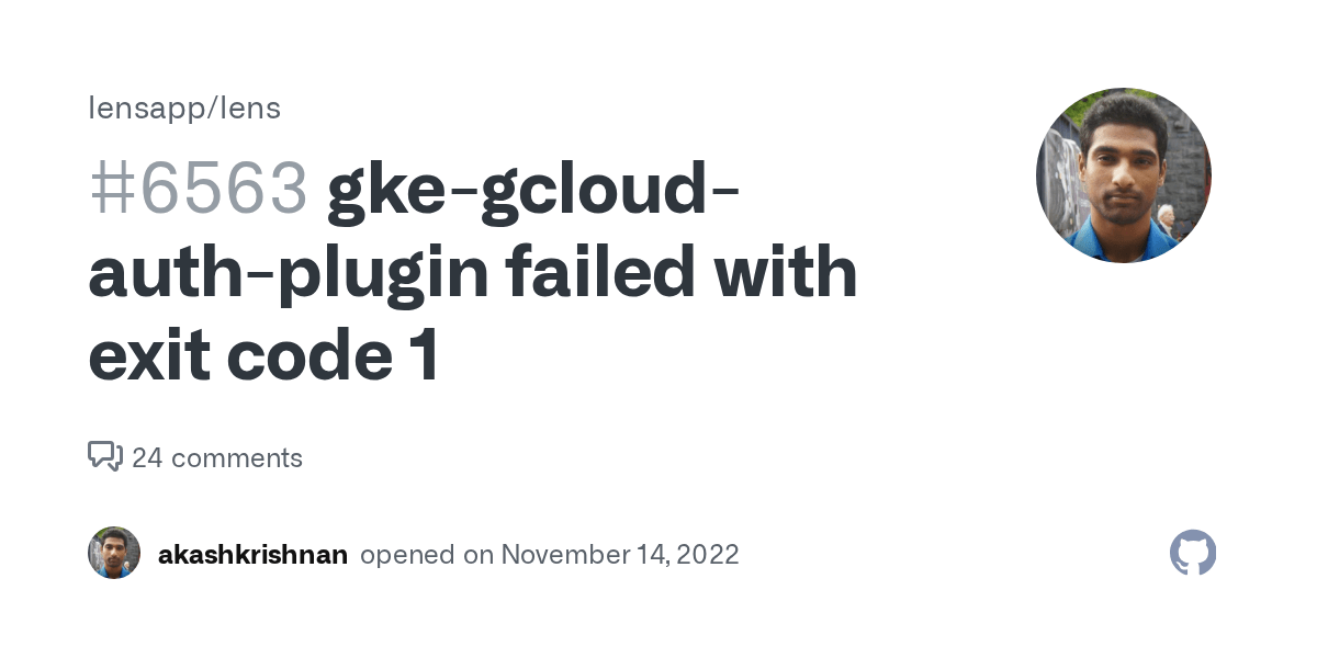 gkegcloudauthplugin failed with exit code 1 · Issue 6563 · lensapp