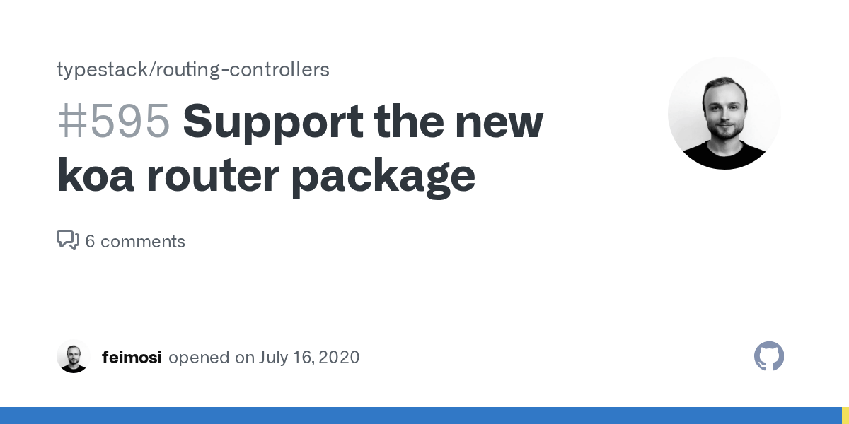 Support the new koa router package · Issue 595 · typestack/routing