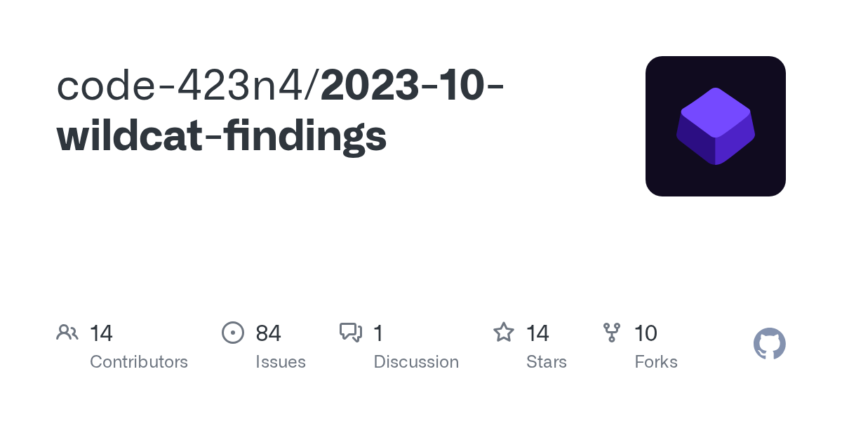GitHub code423n4/202310wildcatfindings