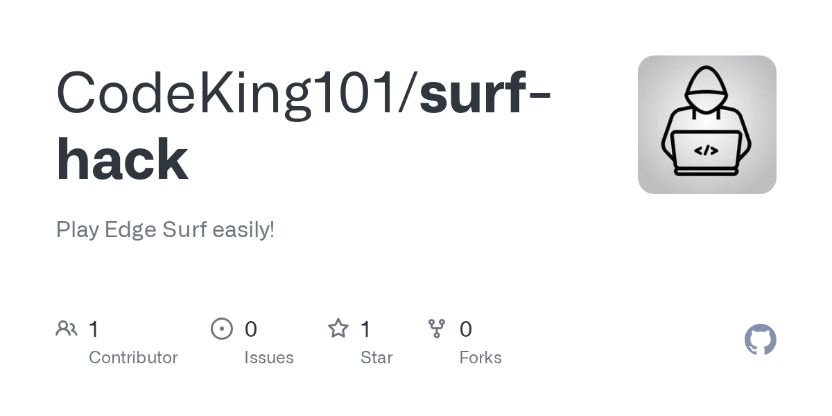 GitHub CodeKing101/surfhack Play Edge Surf easily!