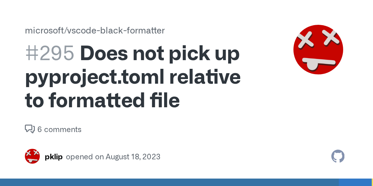 Does not pick up pyproject.toml relative to formatted file · Issue 295