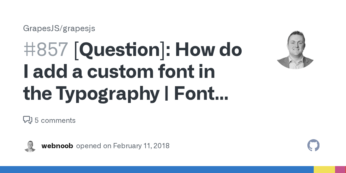 [Question] How do I add a custom font in the Typography Font