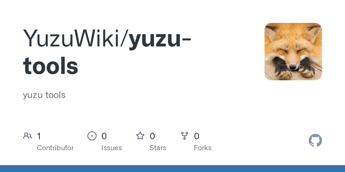 GitHub YuzuWiki/yuzutools yuzu tools