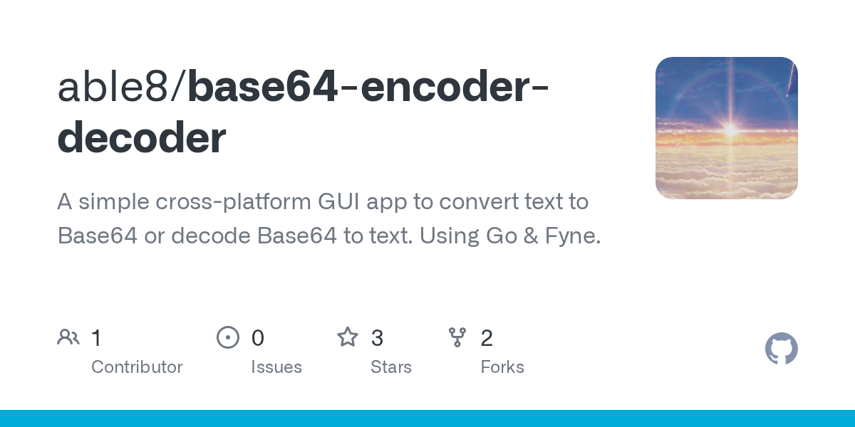 GitHub able8/base64encoderdecoder A simple crossplatform GUI app