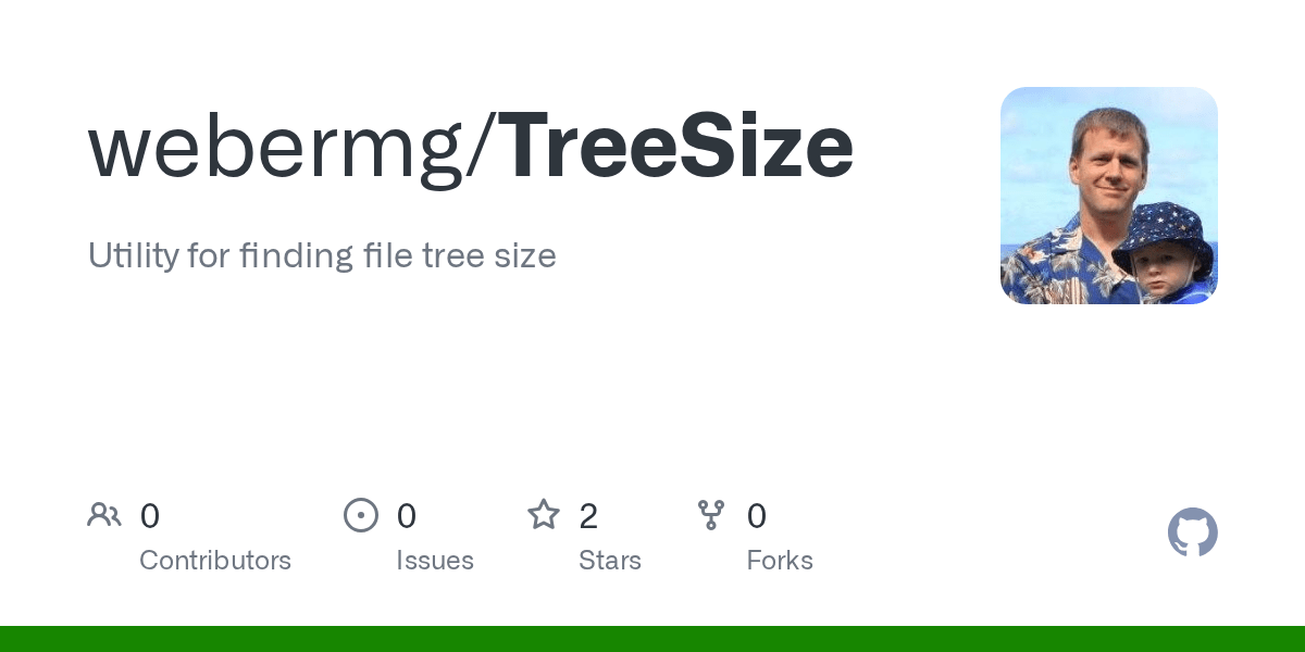 GitHub webermg/TreeSize Utility for finding file tree size