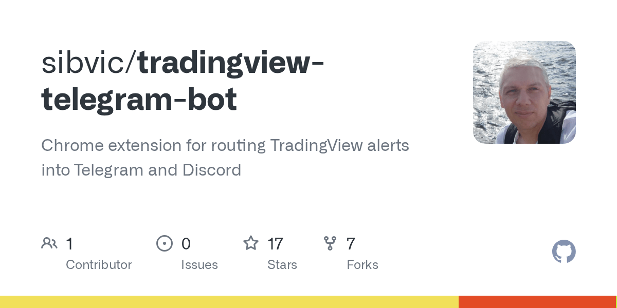 GitHub sibvic/tradingviewtelegrambot Chrome extension for routing