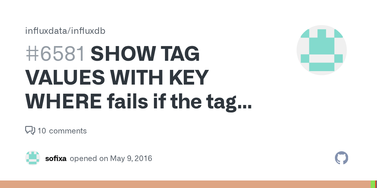 SHOW TAG VALUES WITH KEY WHERE fails if the tag name is "name" · Issue
