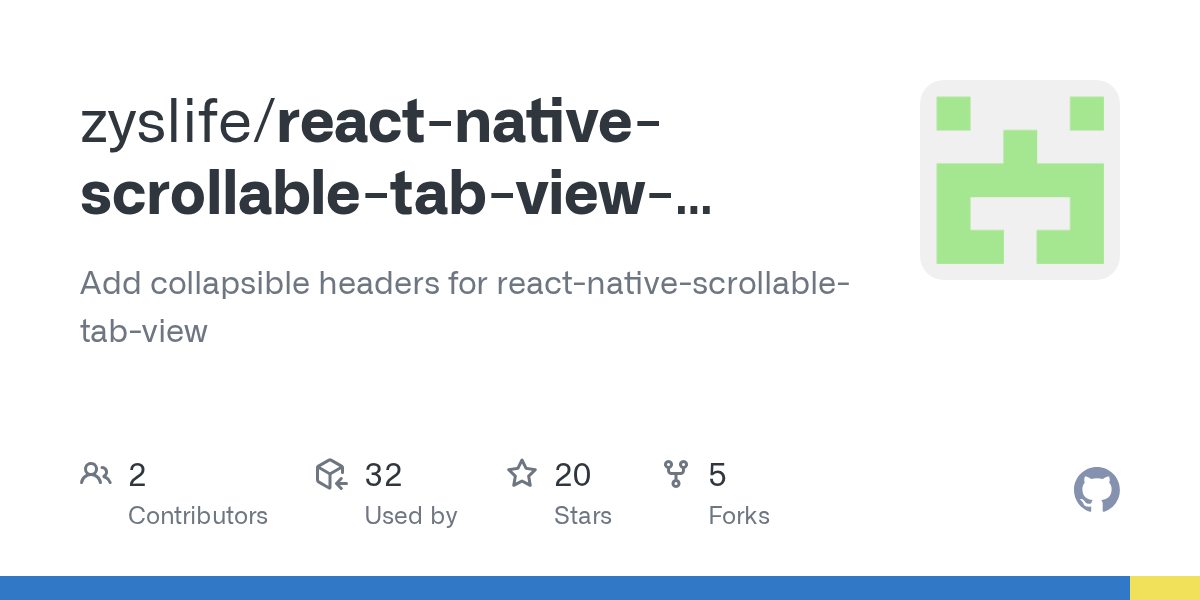 GitHub zyslife/reactnativescrollabletabviewcollapsibleheader