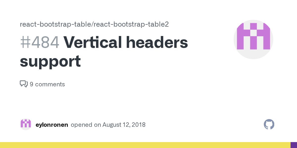 Vertical headers support · Issue 484 · reactbootstraptable/react
