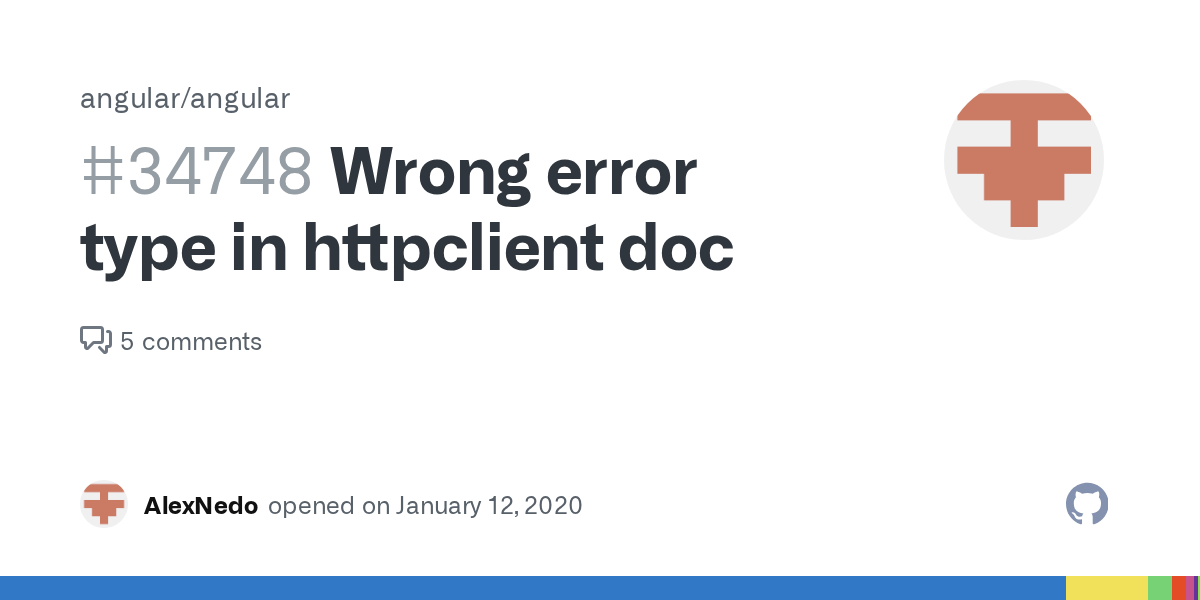 Wrong error type in httpclient doc · Issue 34748 · angular/angular