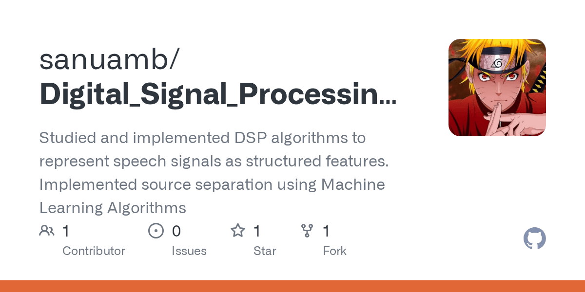GitHub sanuamb/Digital_Signal_Processing_In_Machine_Learning Studied