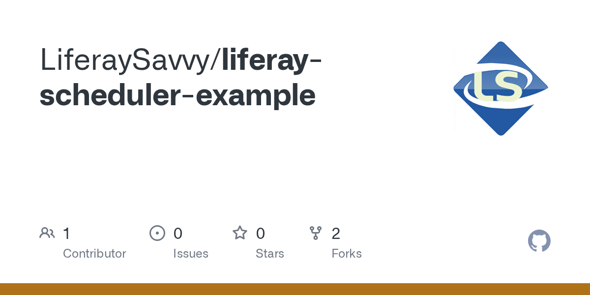 GitHub LiferaySavvy/liferayschedulerexample