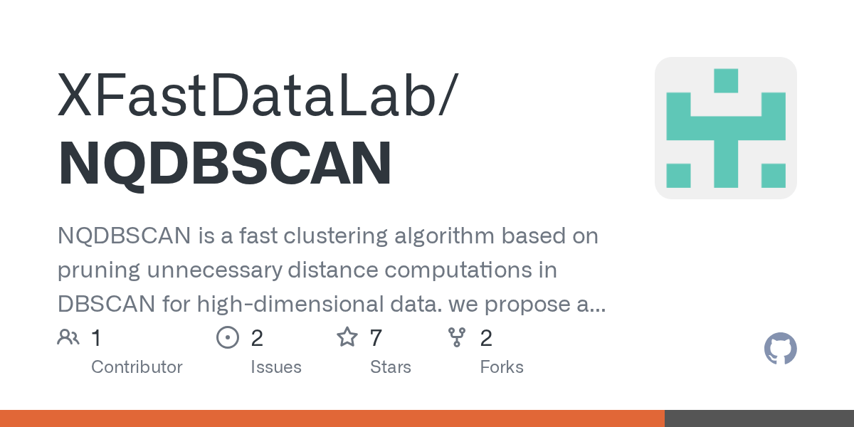 GitHub XFastDataLab/NQDBSCAN NQDBSCAN is a fast clustering algorithm